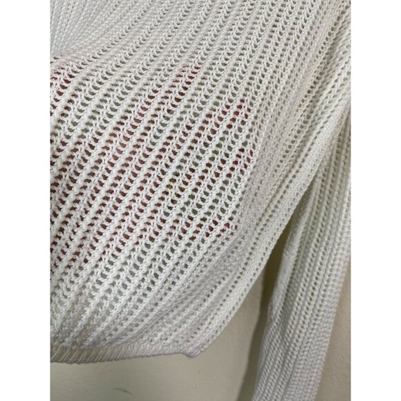 Uniqlo x Lemaire White Open Knit Sweater Size Large Long sleeve Minimalist - Picture 10 of 14